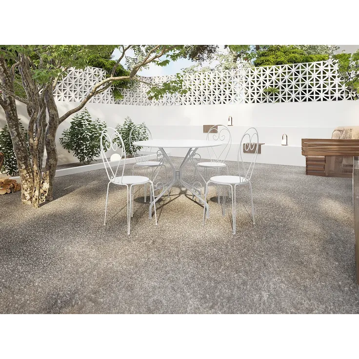 Vente-unique - GUERMANTES Gartenessgruppe Metall Weiß - B 120 cm47 cm x H 74 cm90 cm x L 120 cm43 cm