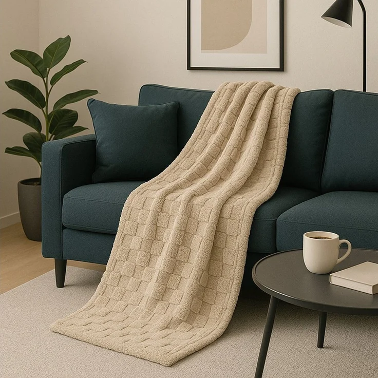 Wohndecke Kuscheldecke VENEDIG Flauschig XXL Größe 150x200 cm, Betz, Fleecedecke Wohndecke XXL Warm Sofadecke Decke Couch – Bild 2