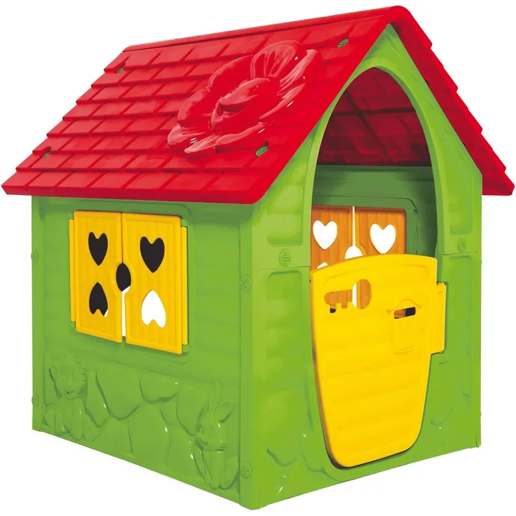 Dohany Spielhaus Kinderspielhaus Gartenhaus Indoor Outdoor +2J (grün rot)