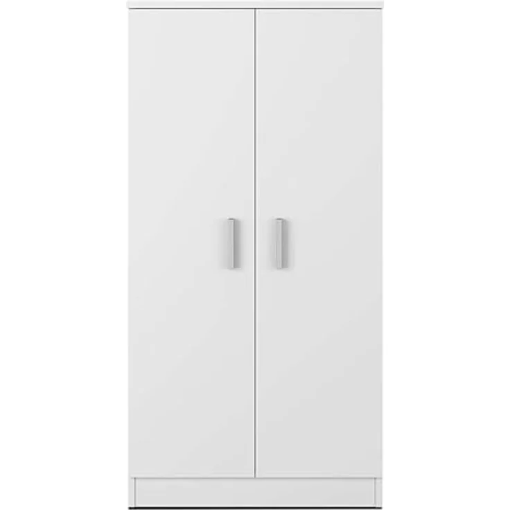 Habitdesign, Schuhschrank mit 2 Türen – weißer Beistellschrank für ca. 12–15 Paar Schuhe, platzsparend für Flur, Schlafzimmer oder Eingangsbereich, Maße: 55 x 108 x 36 cm (B x H x T), Modell Basic – Bild 6