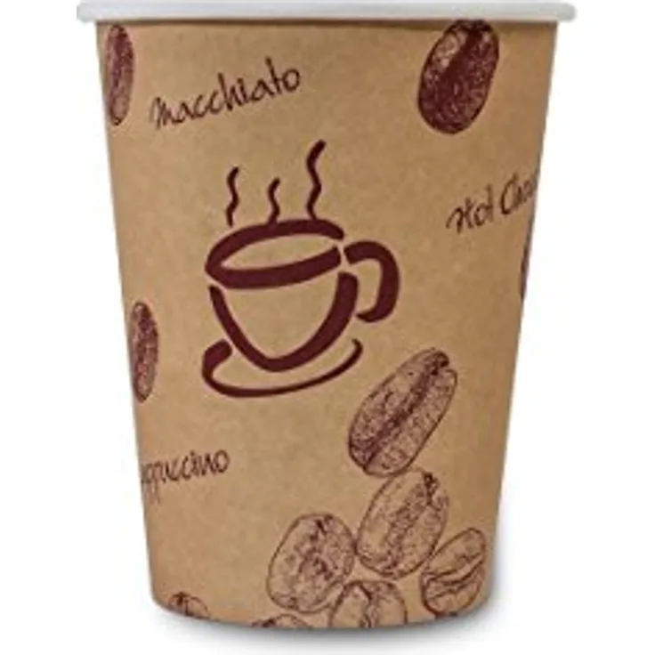 Funny Coffee to go Becher 300 ml, braun, 50 Stück