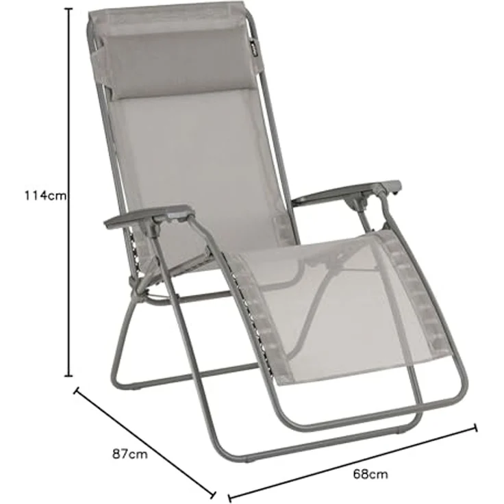 Lafuma Relaxsessel R-Clip Batyline Harmonie Farbe Terre – Bild 3