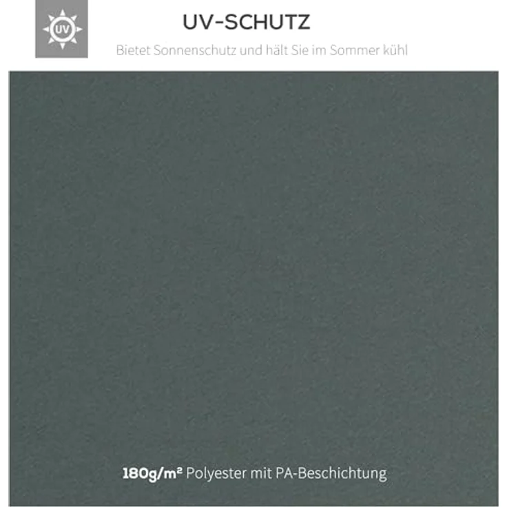 Outsunny Ersatzdach für Pavillon 3 x 4 m, wasserabweisend, Doppeldach, Polyester, Kohlegrau – Bild 5