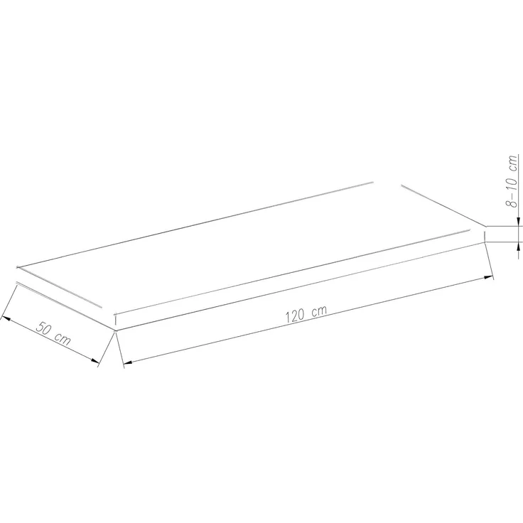 Chicreat Bankkissen 120 x 50 x 8 cm, Blau/Grau – Bild 3