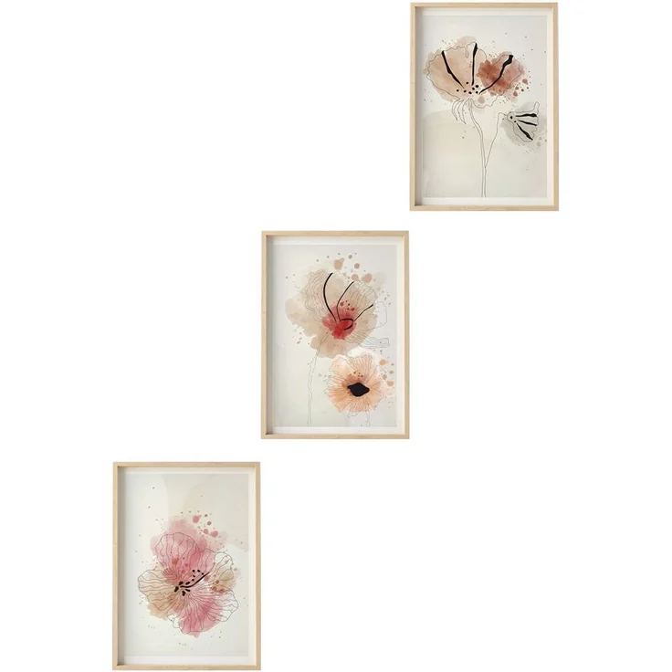 Wallity Leinwandbild Painting: 100% MDF (Thickness: 3 mm), 20 x 30 cm (3 Pieces) E1498, (3 St) – Bild 6