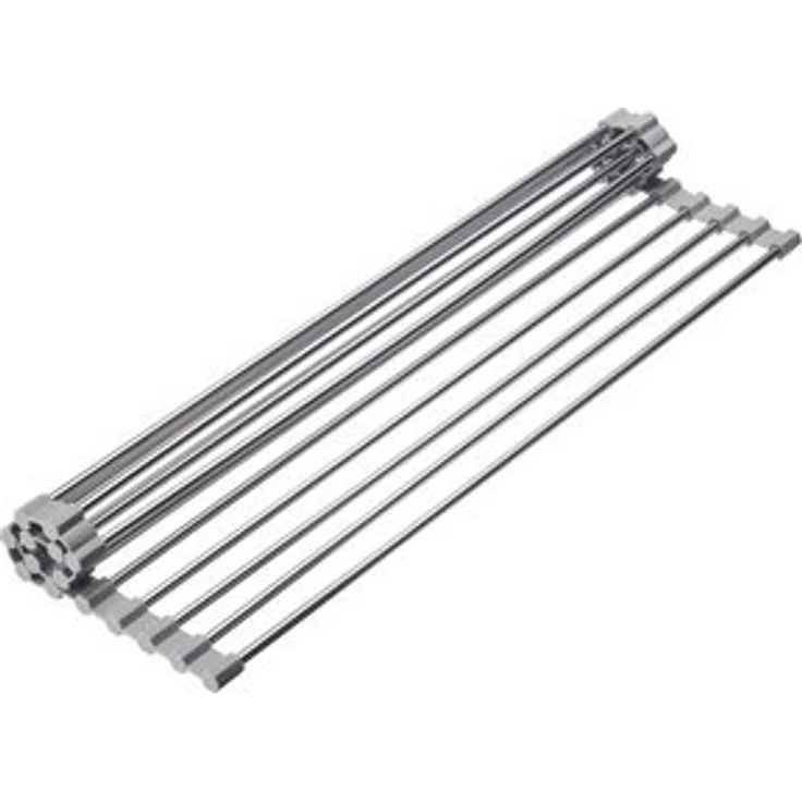 Thiru Abtropfmatte rollbar, aus rostfreiem Edelstahl - 29 cm x 47 cm, mit Silikonkante – Bild 6