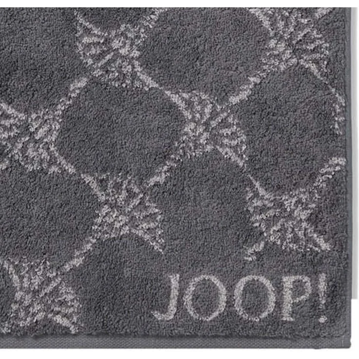 JOOP! Gästetuch Classic Frottierkollektion, 3er Pack - Walkfrottier Anthrazit Cornflower 30x50cm – Bild 4