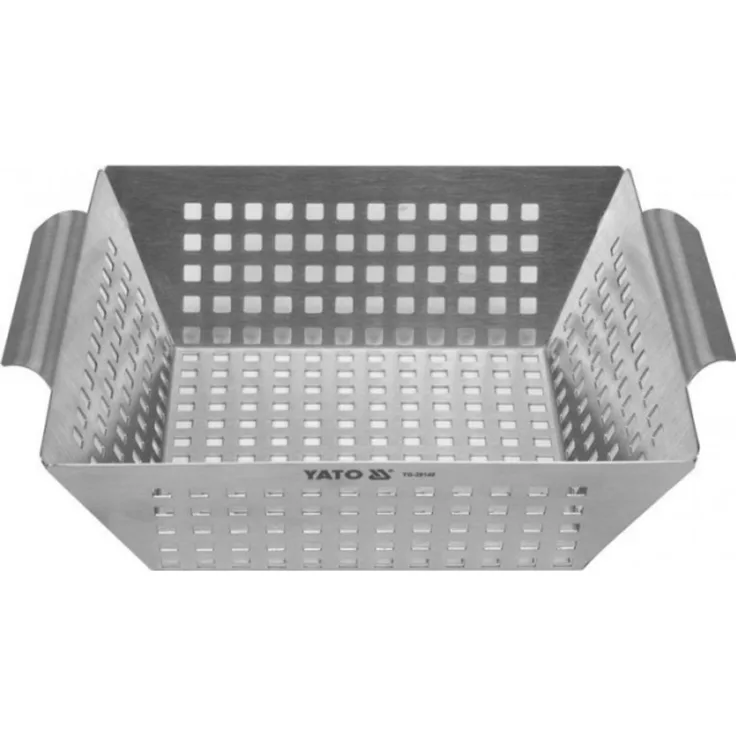 Yato Grillkorb aus Edelstahl 26*22*7 cm (1 Stück)