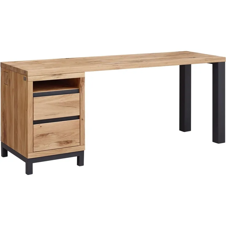 Schreibtisch Wildeiche 180x55x76 natur geölt VILLANDERS #141