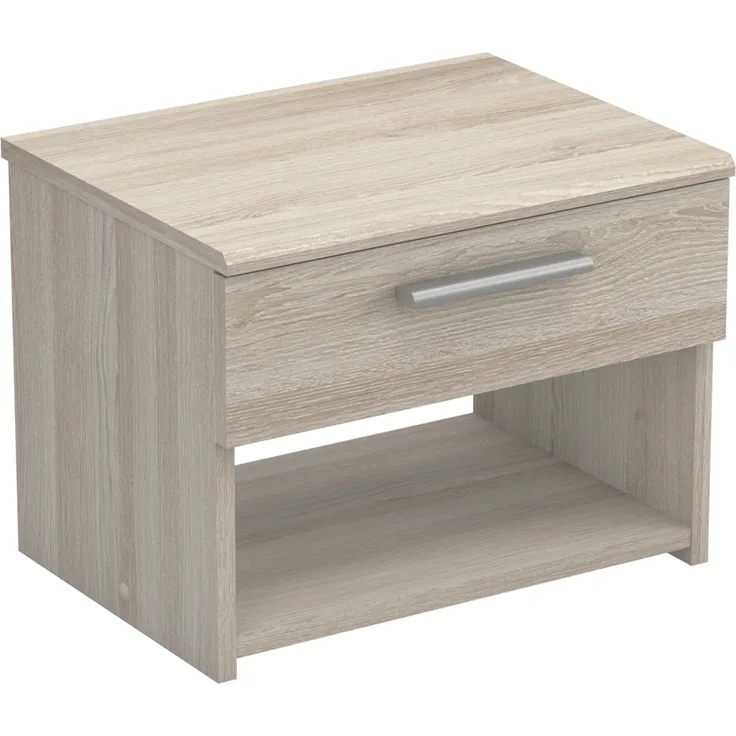 Calicosy 'PRICY' Nachttisch 1 Schublade L42,5 cm - Dekor Helles Holz - Shannon-Eiche