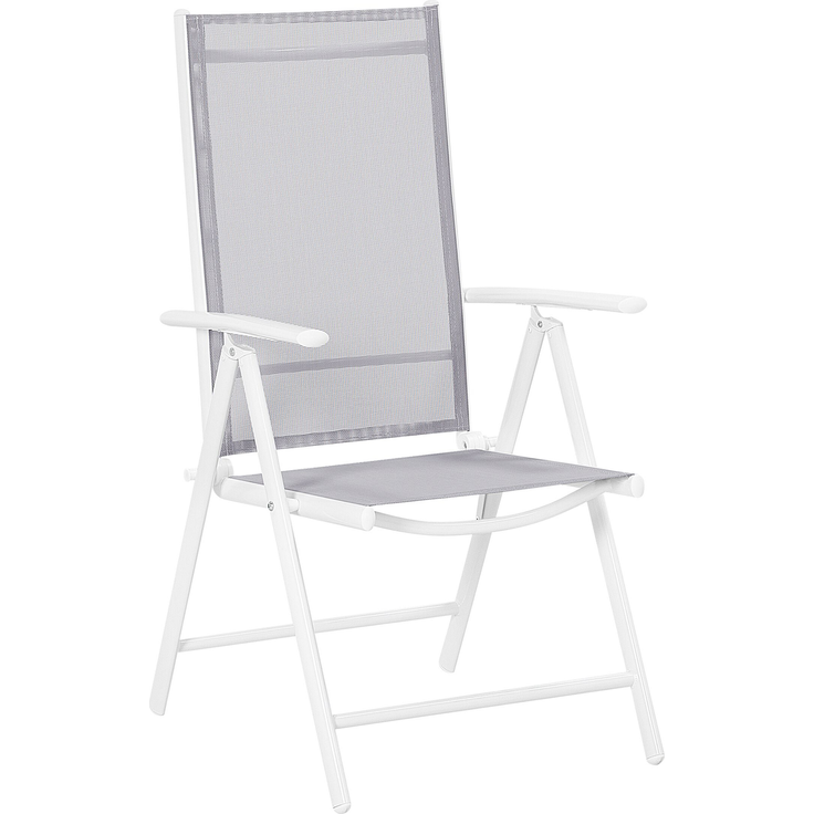 Gartentisch Set CATANIA Metall 160x91x71 cm Grau – Bild 4