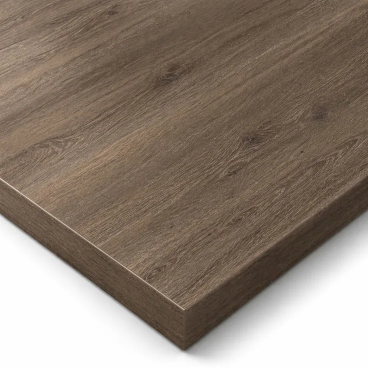 POKAR Tischplatte 120x60 cm | Schreibtischplatte 25 mm Stärke | Ideal für höhenverstellbare Schreibtische und Esstisch | Robuste und Langlebige | Made in Europe | Eichen Davos