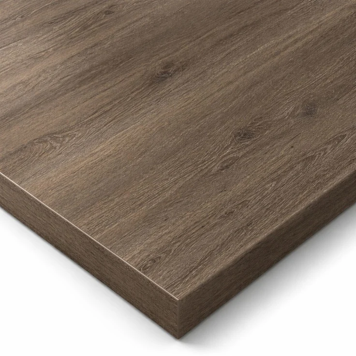 POKAR Tischplatte 120x60 cm | Schreibtischplatte 25 mm Stärke | Ideal für höhenverstellbare Schreibtische und Esstisch | Robuste und Langlebige | Made in Europe | Eichen Davos