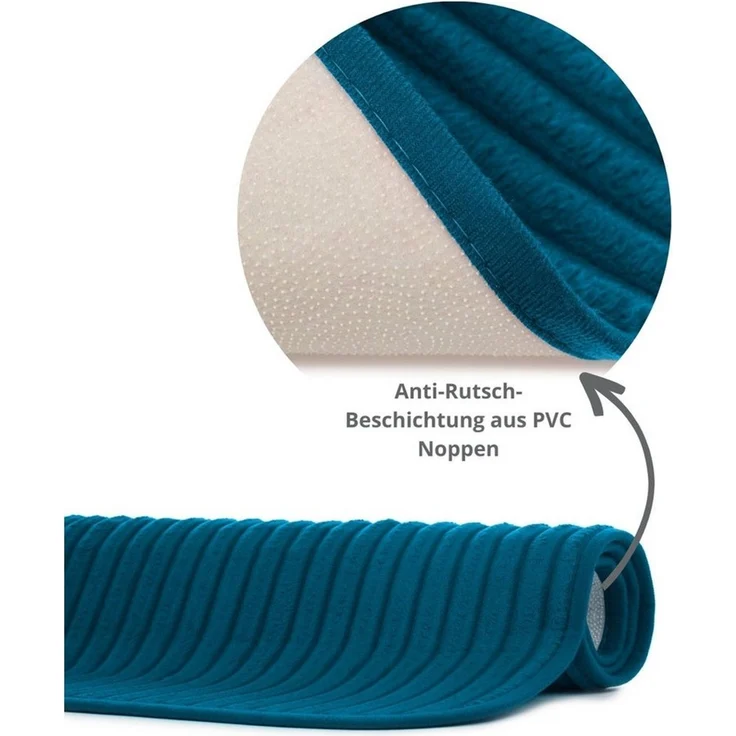 liebling Badematte Badvorleger, Badteppich, rutschhemmend beschichtet, fußbodenheizungsgeeignet, Polyester, quadratisch, starke Saugfähigkeit, für alle Bodenbeläge, in verschiedenen Farben – Bild 4