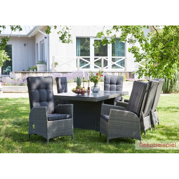 LC Garden »Barcelona« Gartentisch 200x100 cm grau-mix Wangentisch Glaskeramik-Tischplatte – Bild 2