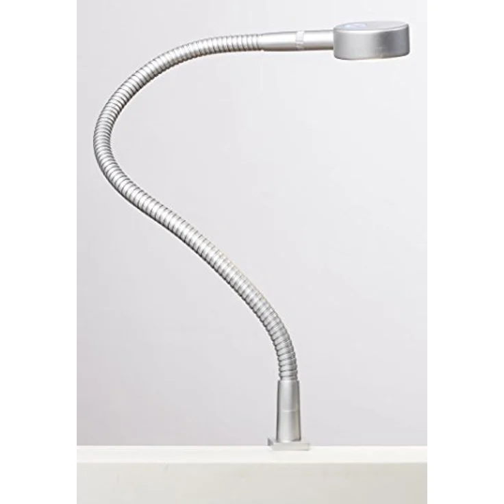 kalb Bettleuchte LED Leseleuchte Bettlampe Flexleuchte chrom silbergrau Touch Schalt, warmweiß – Bild 3