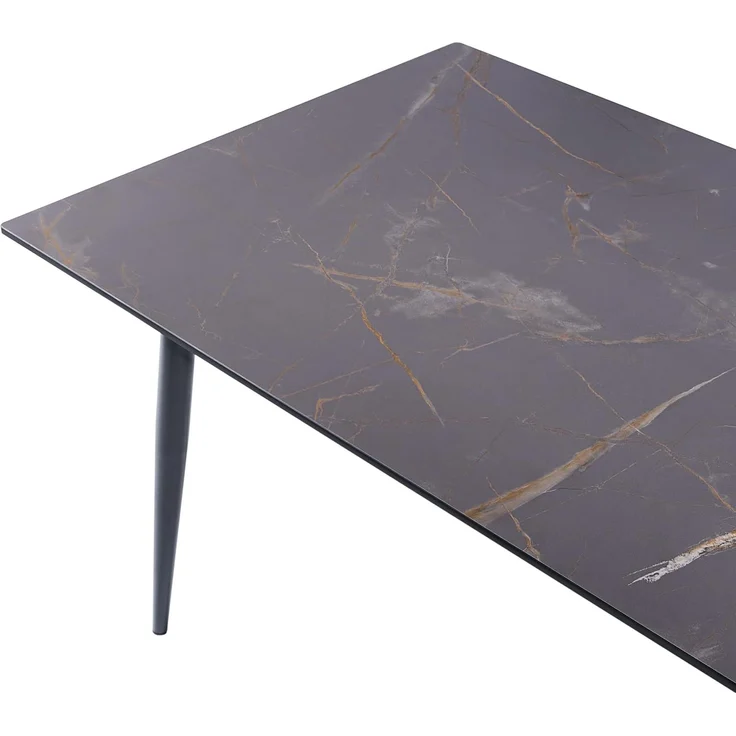 Konferenztisch TOLENTINO 90 cm x 180 cm Grauer Marmor – Bild 5