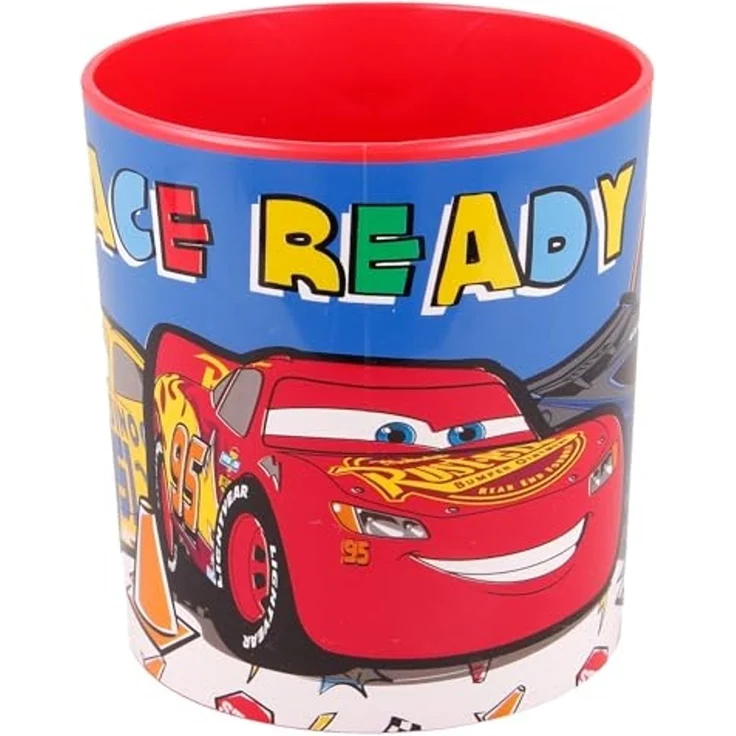Disney Cars Becher - Mikrowellengeeigneter Kunststoffbecher 390 ml – für Kinder, 1-tlg, ideal für den täglichen Gebrauch, perfekt für die Kinder – Bild 3