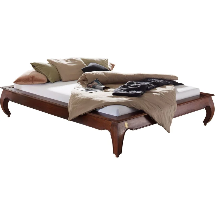 Bett Akazie 200x200x42 nougat lackiert OPIUM #265 – Bild 1