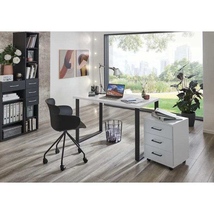 Home Desk Schreibtisch weiß Holzwerkstoff 70cm x 120cm x 75cm – Bild 2