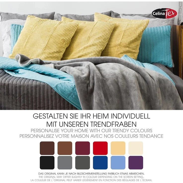 CelinaTex TV-Decke mit Ärmeln und Fußtasche Flauschige Kuscheldecke 150x180 cm dunkel braun Mikrofaser Fleece Soft Oeko-TEX – Bild 5