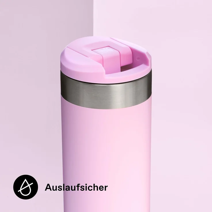 Stanley 1913 Aerolight Transit Thermobecher 0.35L - Hält 4 Stunden Heiß - Spülmaschinenfest - Kaffeebecher To Go Auslaufsicher - Kompatibel Mit Gängigen Pkw-Getränkehalterungen - Cherry Blossom – Bild 5
