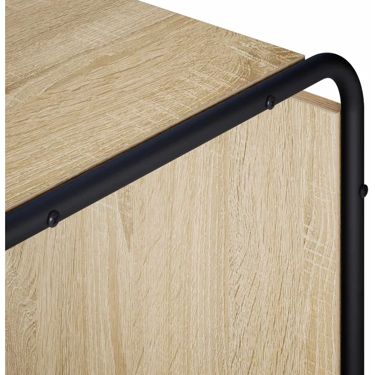 vidaXL Sideboard Sonoma-Eiche 80 x 37.5 x 64.5 cm Holzwerkstoff 8007931 – Bild 5