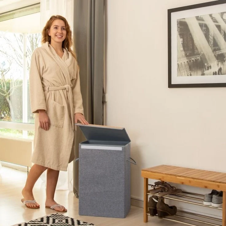 Wäschekorb mit Klettdeckel – Bild 2