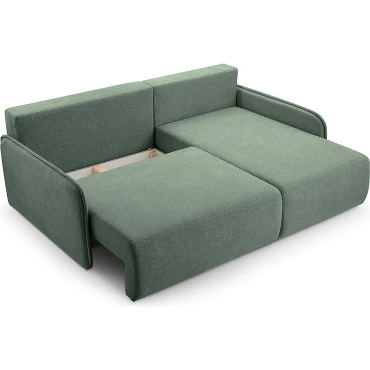 Selsey 'Netarro' Ecksofa mit Schlaffunktion, Bettkasten und Chenille-Bezug, salbeigrün, rechts – Bild 6