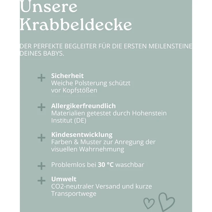 Krabbeldecke Krabbeldecke Baby 100x100 cm Märchenwald (Made in EU), ULLENBOOM ®, Dick und weich gepolstert, Ideal als Spieldecke – Bild 4