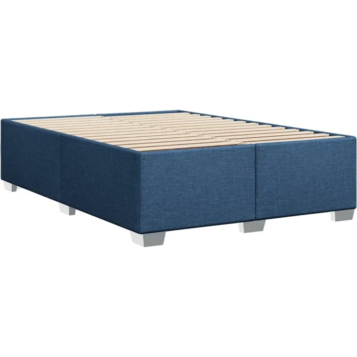 vidaXL Bettgestell ohne Matratze Blau 140x190 cm Stoff 3284477 – Bild 5
