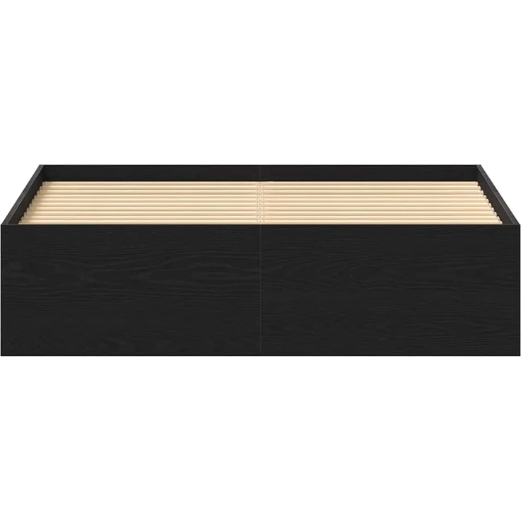 vidaXL Bettgestell ohne Matratze Schwarz Eichen-Optik 120x190 cm 3329337 – Bild 5