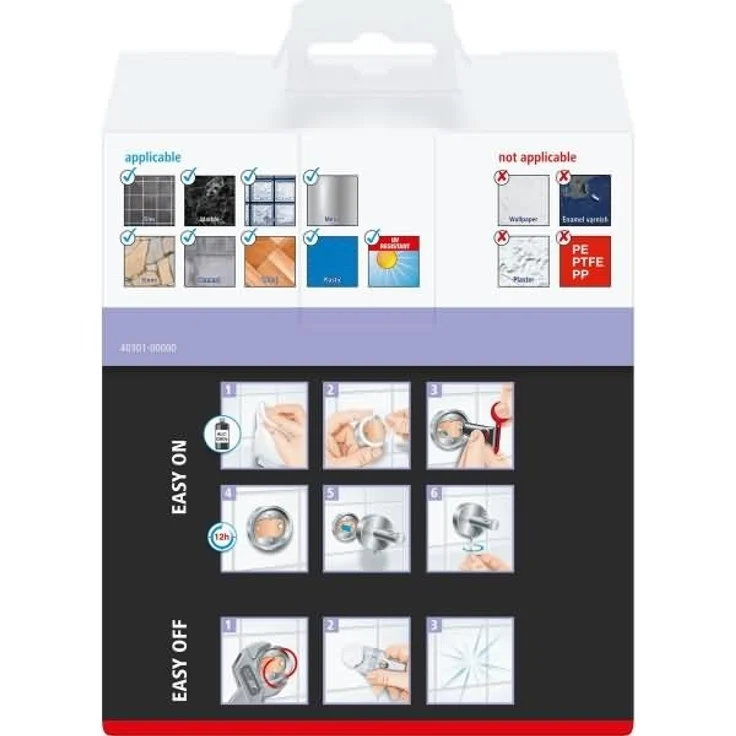 Tesa Toilettenpapierhalter Moon aus Edelstahl inkl. Klebelösung – Bild 3