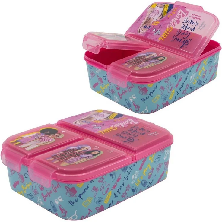 Barbie Lunchbox Brotdose 3 getrennte Fächer Barbie Lunch to Go Vesper Dose – Bild 1