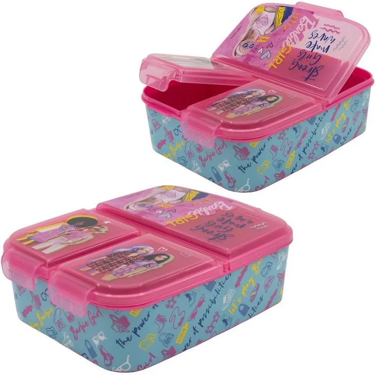 Barbie Lunchbox Brotdose 3 getrennte Fächer Barbie Lunch to Go Vesper Dose