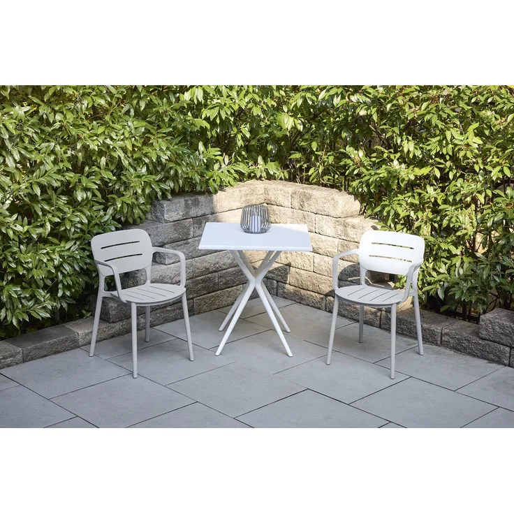 LC Garden »Vesta« Gartentisch 70x70cm eckig weiß