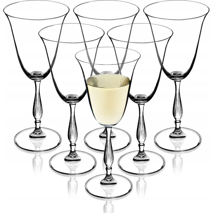 KADAX Weiß-Rotweingläser-Set mit 6 Gläsern à 250 ml