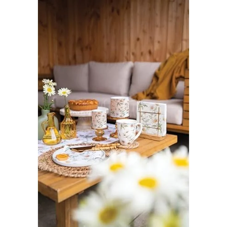 Ambiente Luxury Paper Products Becher Sommer, Blumen, Tiere, Pflanzen, Bäume, Herbst, Mug, Kollektion, 1-tlg, Porzellan Tasse, Becher 0,4 L Schöne Gänseblümchen weiß, Themen Blumen - Pflanzen, Winter, Geburtstag, Hochzeit, Valentinstag, Muttertag, Gesc... – Bild 2