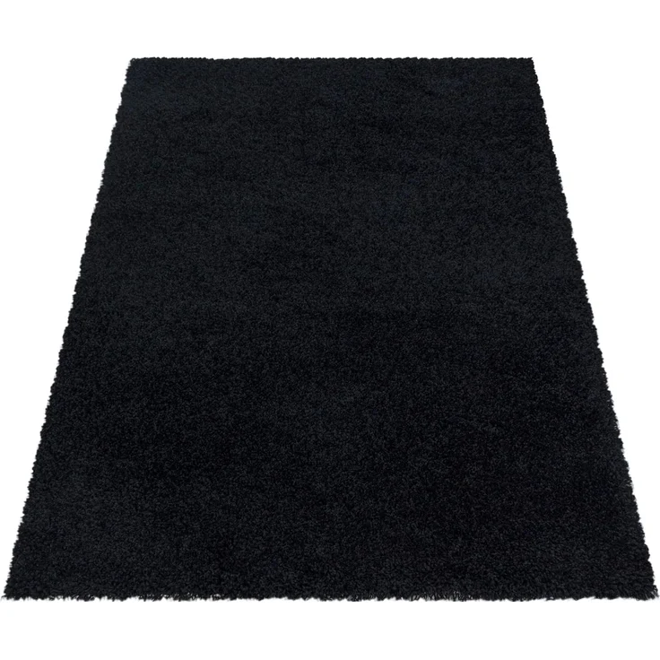 Carpetsale24 Shaggy Hochflor Teppich Wohnzimmer 120x170 cm Schwarz - Modern Flauschiger Teppich Extra Weich, Pflegeleicht und Einfarbig - Ideal als Teppich für Schlafzimmer, Esszimmer und Küche – Bild 2