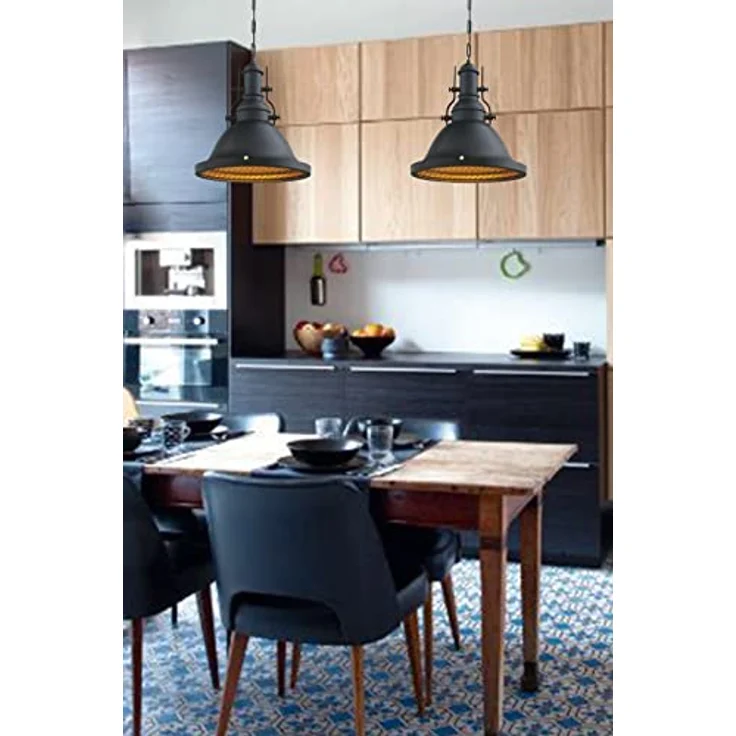 Bamyum Pendelleuchte Bamyum Pendelleuchten I Turami I Schwarz E27 Ø30 cm Metall Lampe, ohne Leuchtmittel – Bild 6