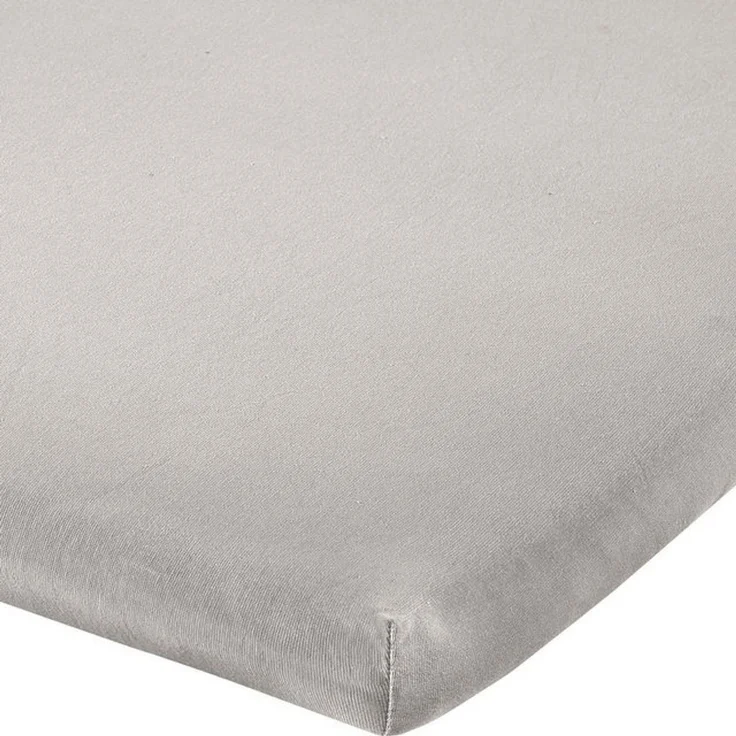 Erwin Müller 'Freising' Spannbettlaken, Gummizug: Rundumgummi, 1 Stück, Elasthan-Jersey-Stretch Uni, Silber, 120x200 cm - 130x220 cm – Bild 4