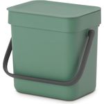 Brabantia 'Sort & Go' Abfallbehälter, Kunststoff, Fir Green, 3 Liter