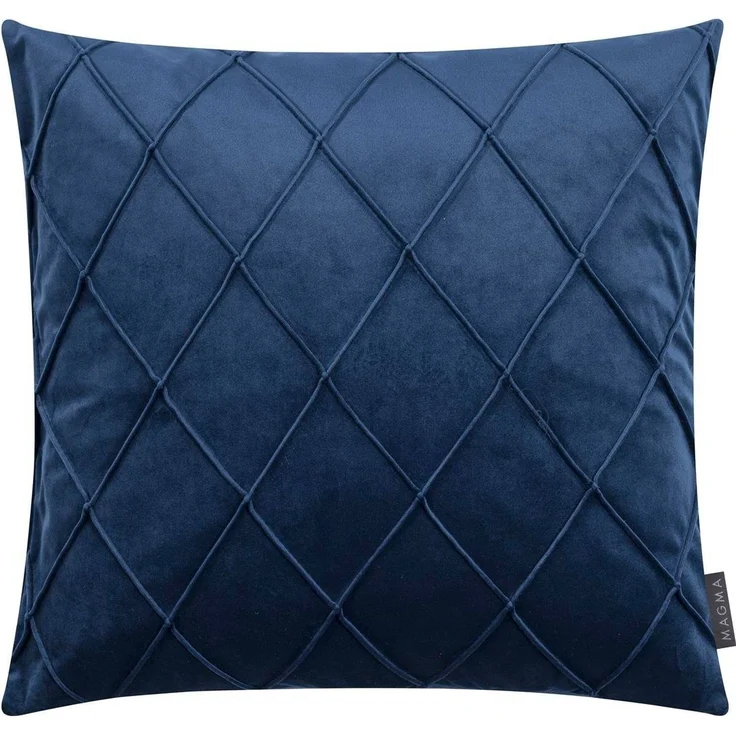 Magma Heimtex Kissenbezüge 2er Set Nobless ca. 50x50 cm einfarbig Rautenmuster, (2 Stück), weich kuschelig Rautenmuster – Bild 1