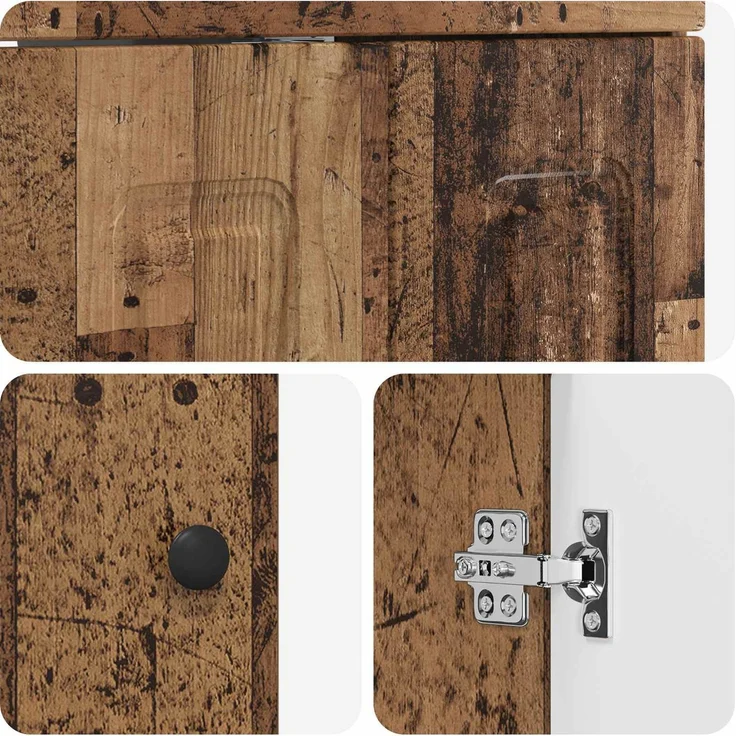 vidaXL Badezimmermöbel-Set Altholz 61 x 40 x 84,5 cm Holzwerkstoff 3404356 – Bild 10