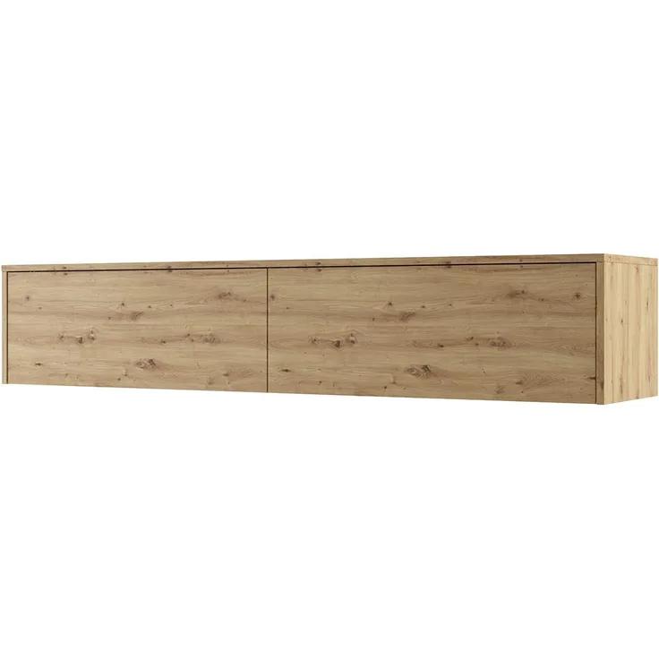 MEBLINI Hängeschrank für Horizontal Schrankbett Bed Concept - Wandschrank mit Ablagen und Teleskopen - Wandregal - BC-15 für 160x200 Horizontal - Artisan Eiche