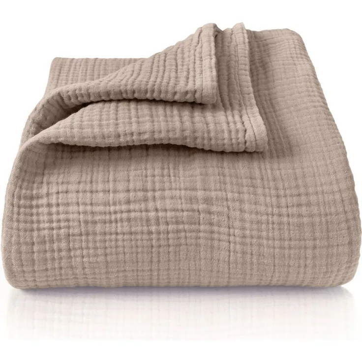 Laynenburg Tagesdecke Musselin aus 100% Baumwolle – Baumwolldecke, Kuscheldecke, Wohndecke als Sommerdecke, Bett-Überwurf, Couch-Überwurf, Sofa-Decke