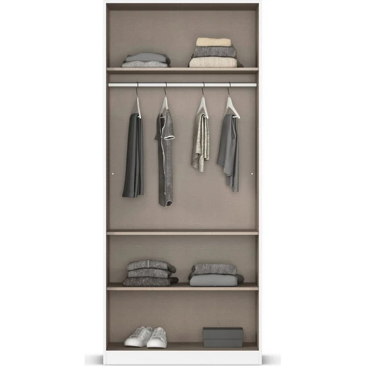 OTTO home Drehtürenschrank Kleiderschrank Schrank Garderobe AGORDO mit Dekor- oder Hochglanzfront (in zwei Griff-Farben, Breiten 91-405 cm) durchdachte Innenausstattung, in 7 Breiten und 2 Höhen MADE IN GERMANY – Bild 3