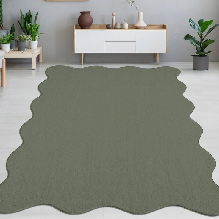 Carpetia Teppich Design Teppich forest grün sanft moderne Wellenform, rechteckig, Höhe: 19 mm – Bild 1
