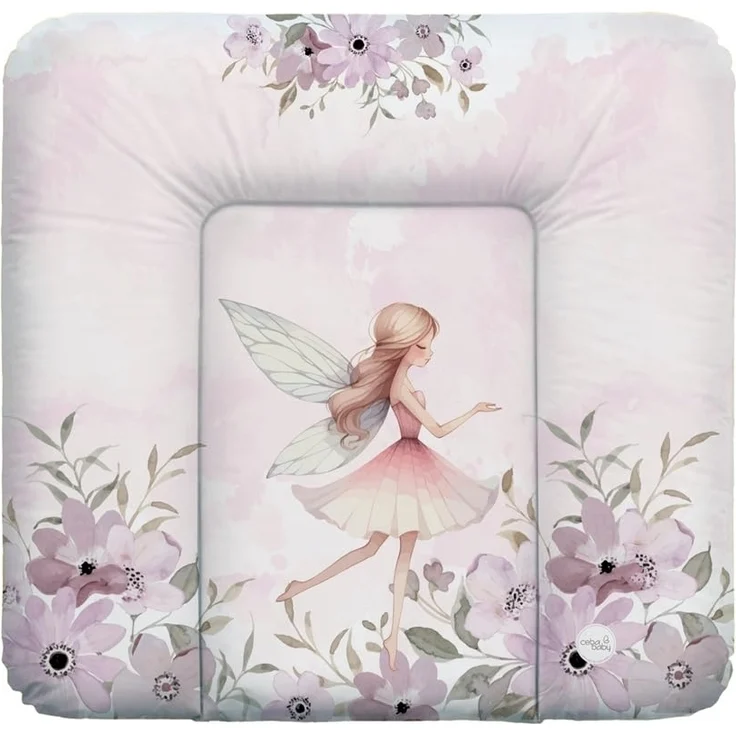 CEBA BABY Weiche Wickelauflage 75x72 cm – Wickelmatte für feste Unterlagen, Basic, OEKO-TEX® Standard 100 - Meadow Fairy – Bild 1