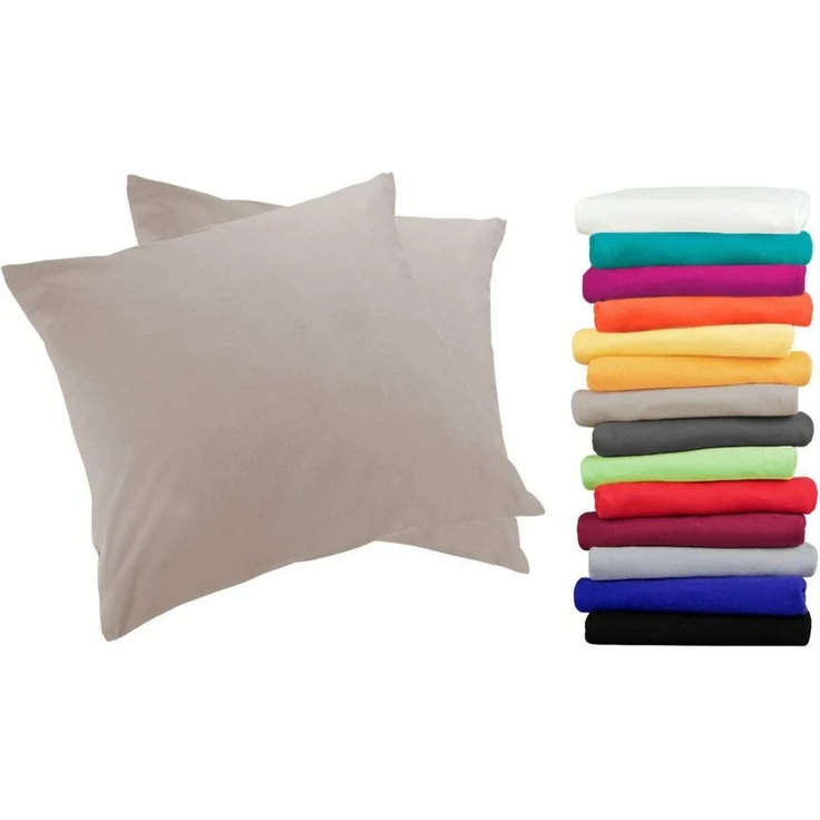 MOON Kissenbezug / Seitenschläferkissenbezug, 2er Pack, 100% Baumwolle, Linon, Taupe, 30x50 – Bild 5